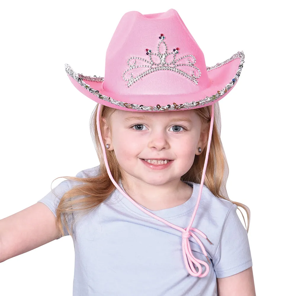 Costume Pink Cowboy Hat with Jewels - Child