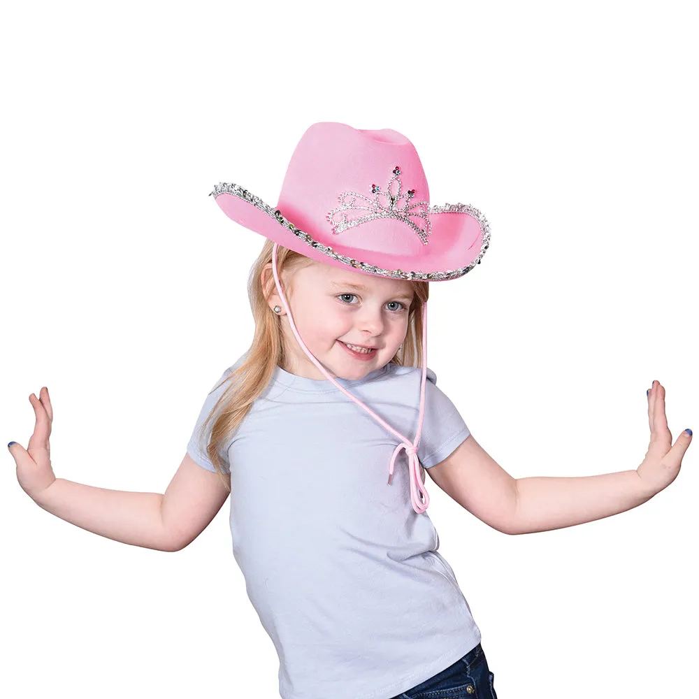 Costume Pink Cowboy Hat with Jewels - Child