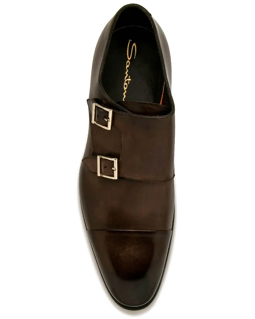 Dark Brown Ira Double Monk Strap Loafer