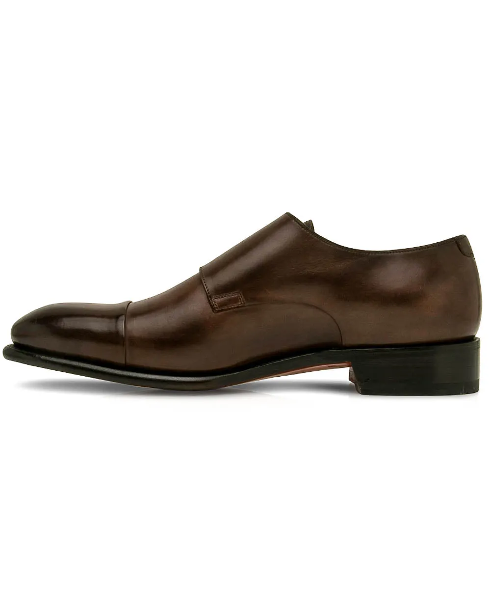 Dark Brown Ira Double Monk Strap Loafer