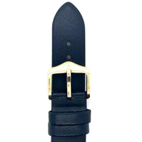 Diamond Calf - 18mm Black Medium Leather Watch Strap