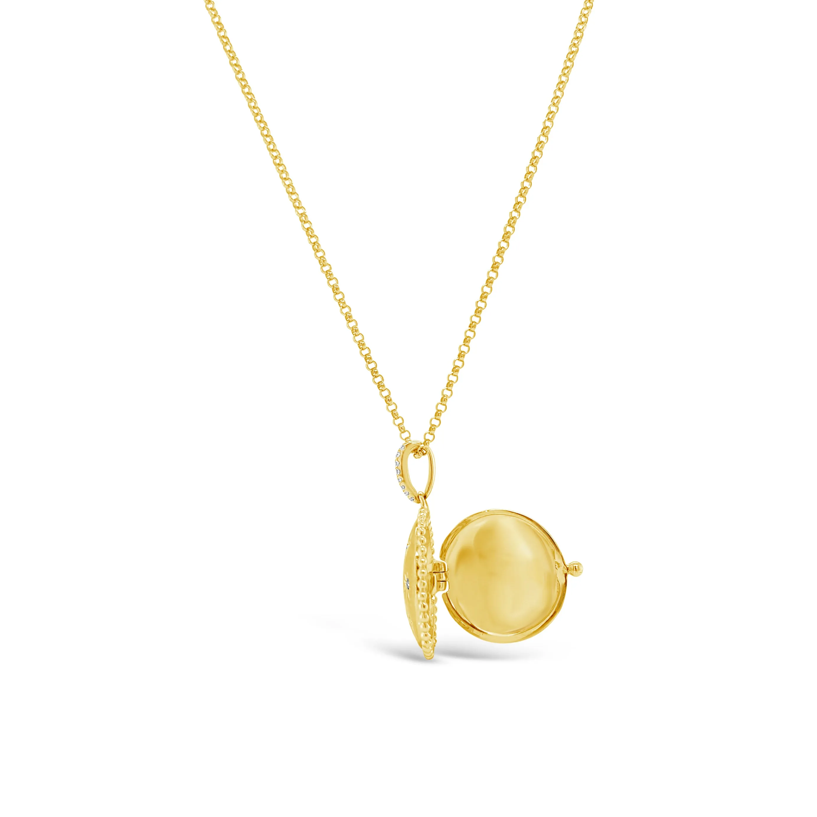 Diamond Star Locket Necklace