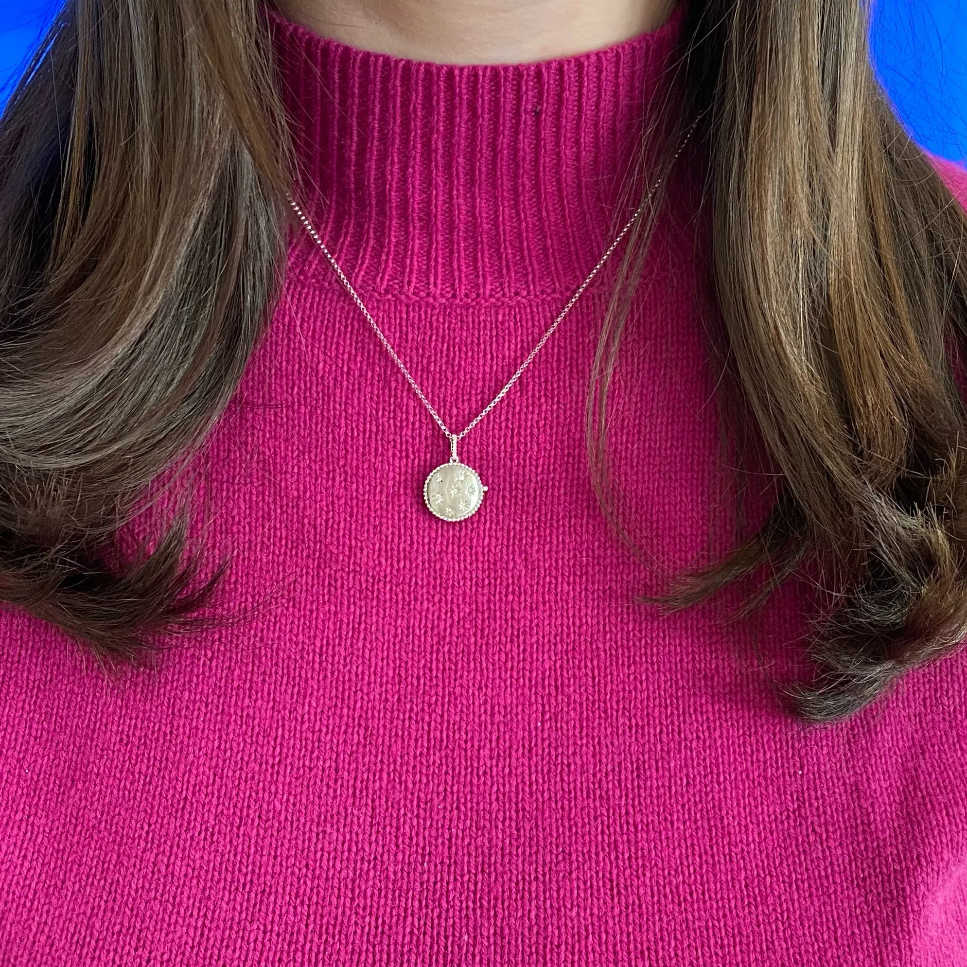 Diamond Star Locket Necklace