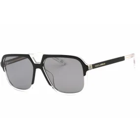 Dolce & Gabbana Men's Sunglasses - Top Black On Crystal Plastic | 0DG4354F 501/81
