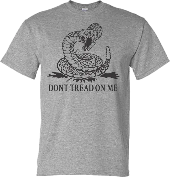 Don't Tread on Me Design Gray T-Shirt