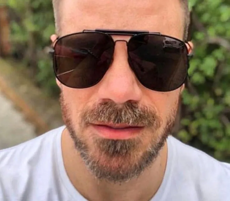 Double Bridge Oversize Gradient Lens Aviator Sunglasses
