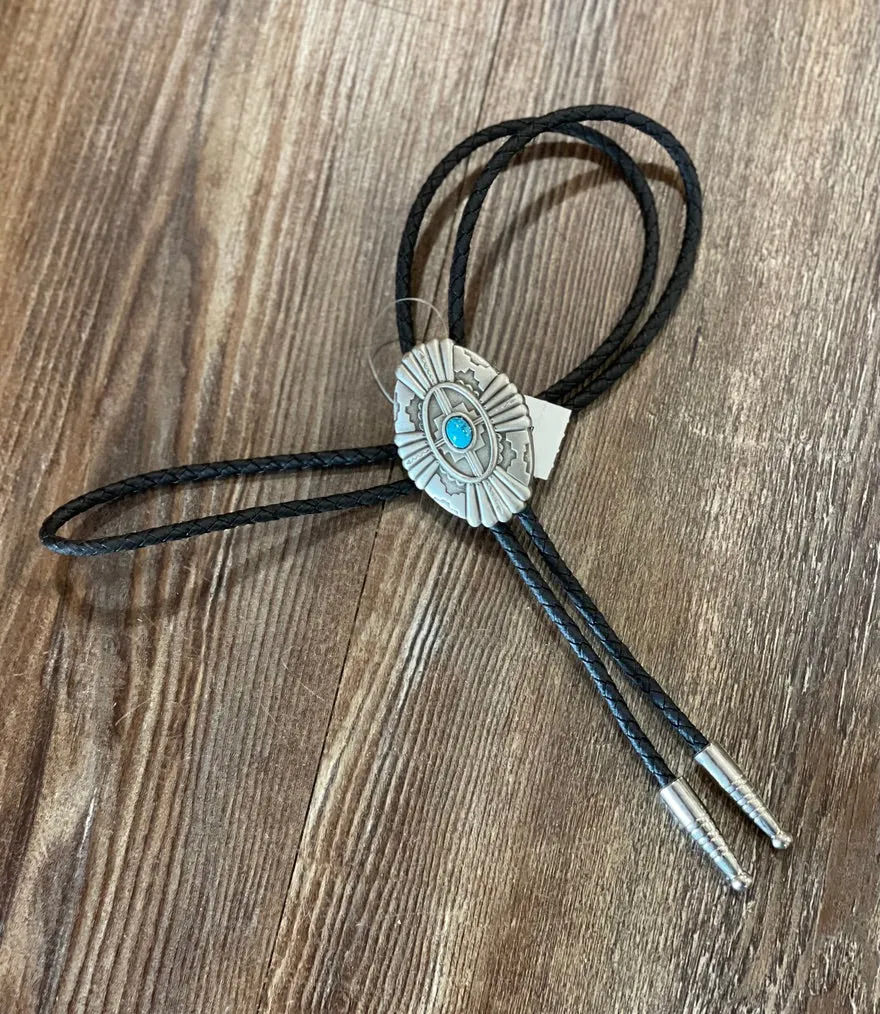 Double S | Southwest Turquoise Stone Bolo
