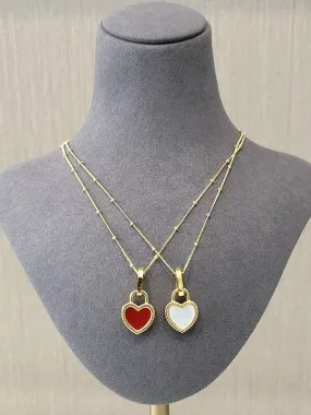 Double-sided Love Lock Pendant Necklace