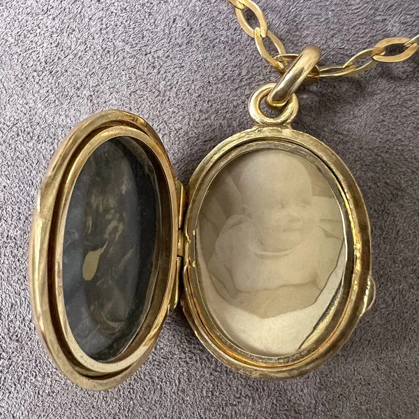 Early Victorian Rose Cut Diamond Locket
