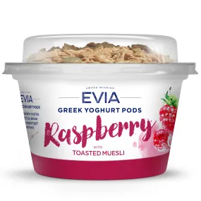 Evia Raspberry with Toasted Muesli Greek Yoghurt Pods 170g
