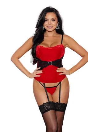 Festive Velvet Slimming Corset