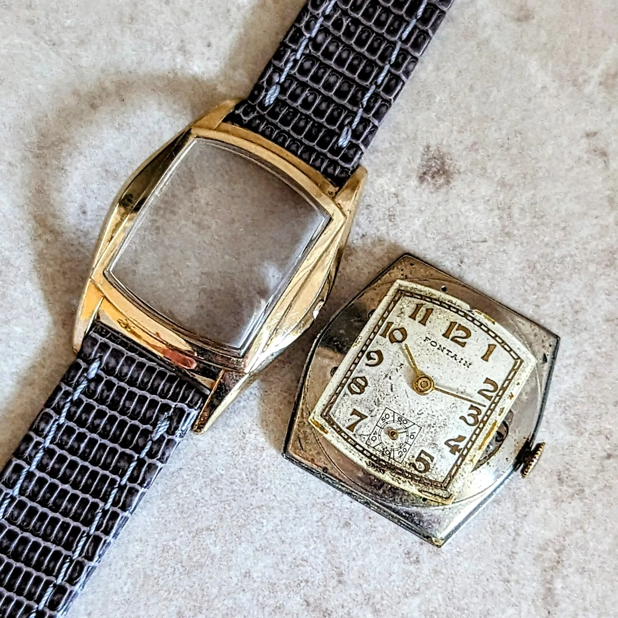 FONTAIN Wristwatch by Helbros Watch Co. 7 Jewels Cal. 111 Swiss Made Watch