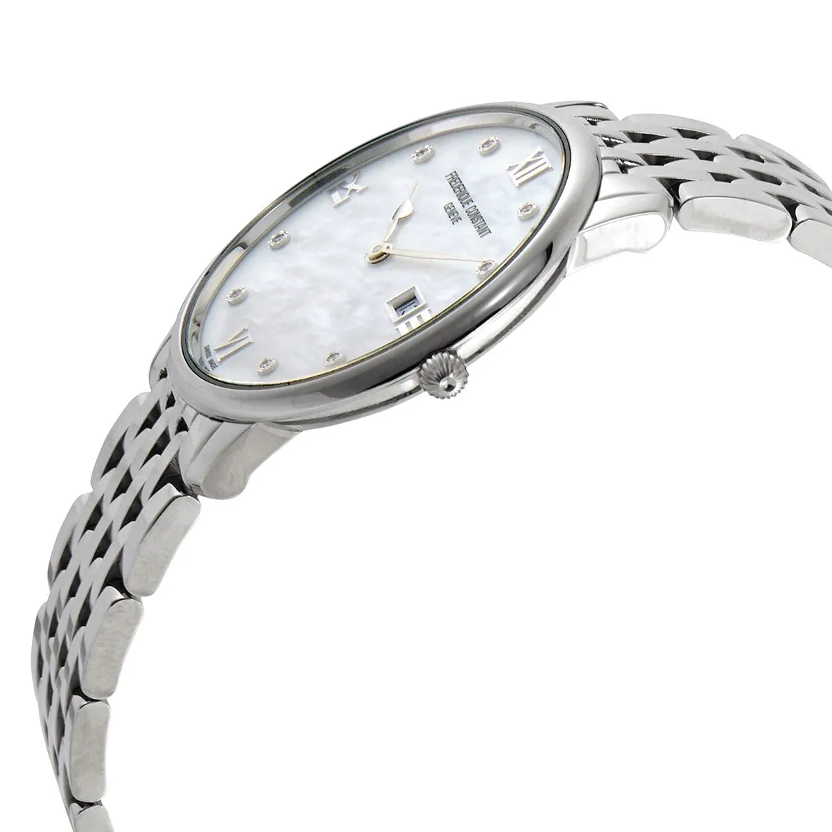 Frederique Constant Classics Slimline Quartz Diamond Ladies Watch FC-220MPWD3S6B