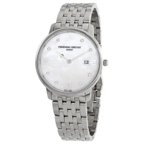 Frederique Constant Classics Slimline Quartz Diamond Ladies Watch FC-220MPWD3S6B