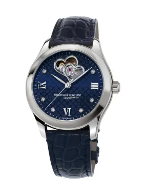 Frederique Constant Double Heart Beat Automatic Diamond Blue Dial Ladies Watch FC-310NDHB3B6