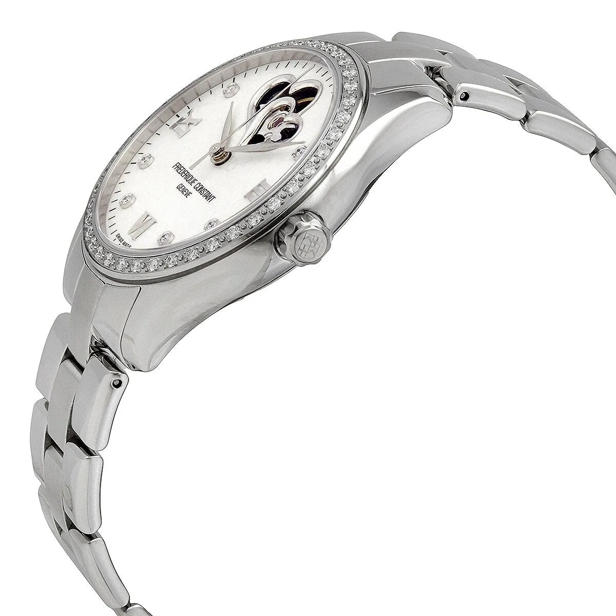 Frederique Constant Double Heart Beat Automatic Diamond Ladies Watch FC-310WDHB3BD6B