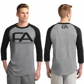 FREE Agent Men'S Baseball T-Shirt Heather Gray/Black M