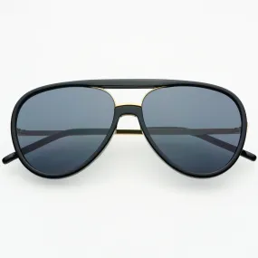 Freyrs Shay Black Aviator Sunglasses