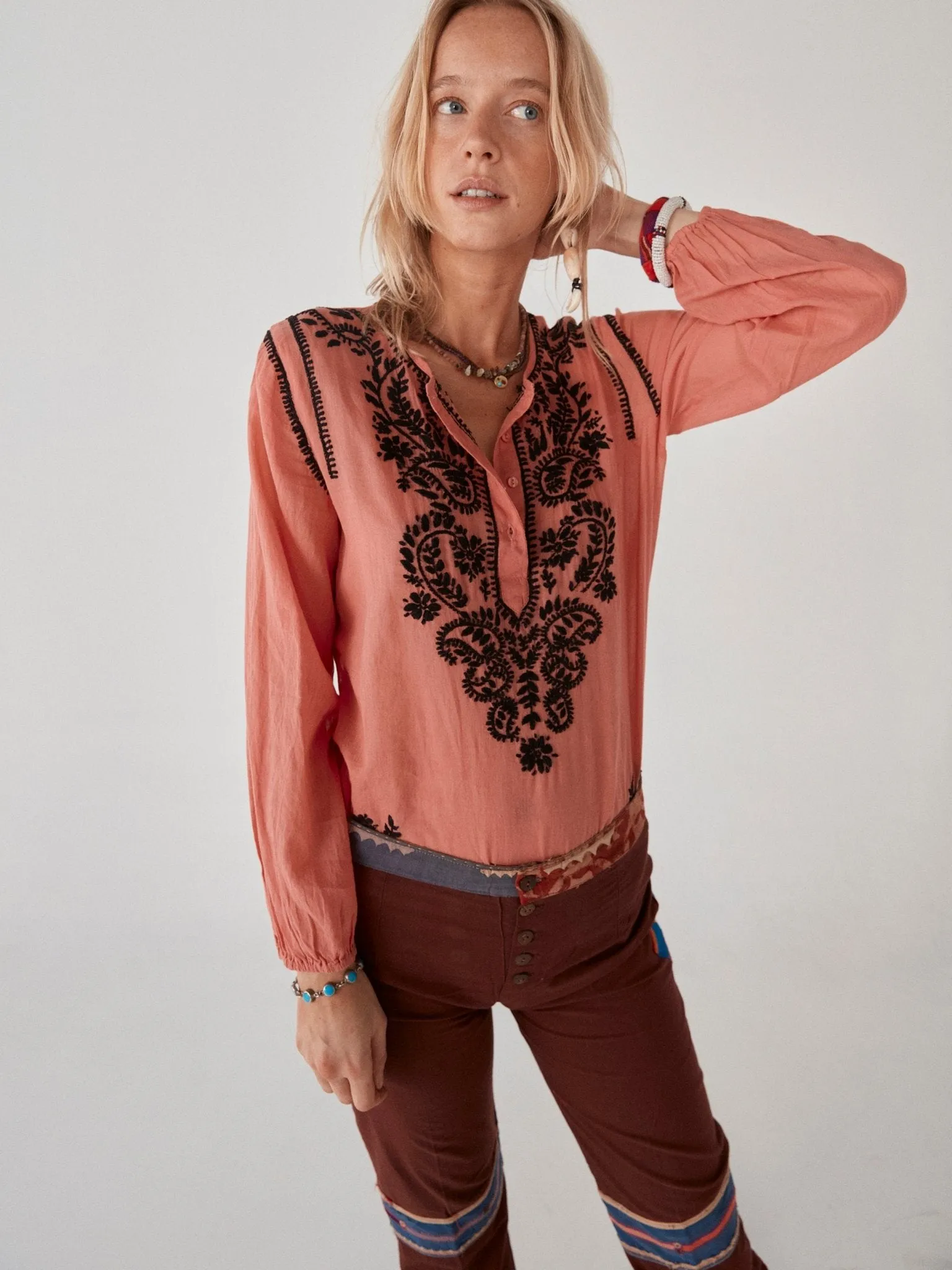 Gabriela Blouse - Raspberry