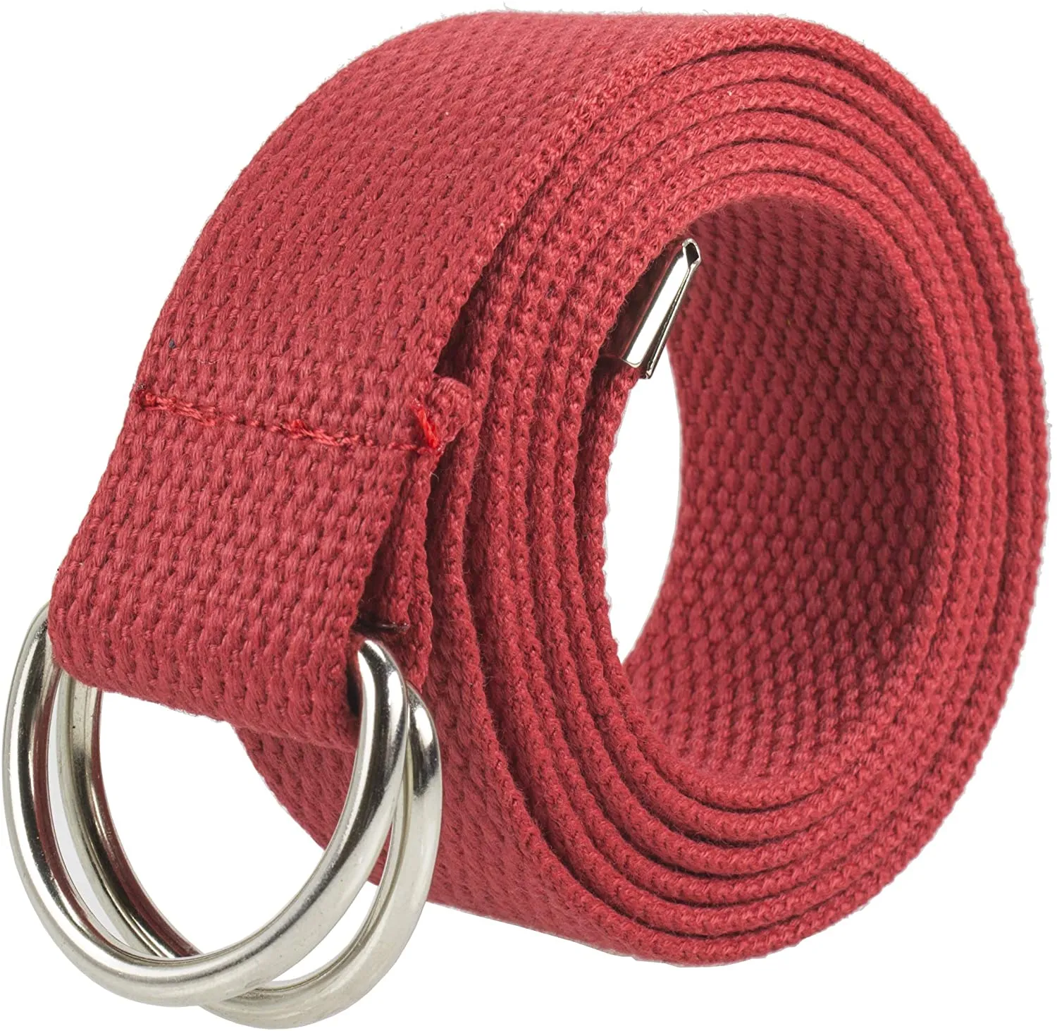 Gelante Canvas Web D Ring Belt Silver Buckle Military Style for men & women 1 or 3 pcs