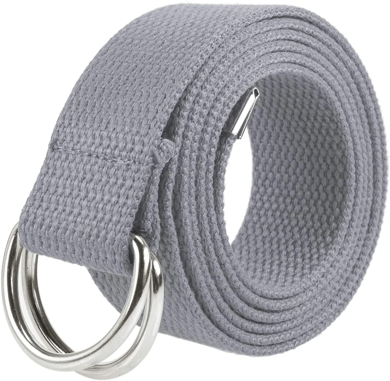 Gelante Canvas Web D Ring Belt Silver Buckle Military Style for men & women 1 or 3 pcs