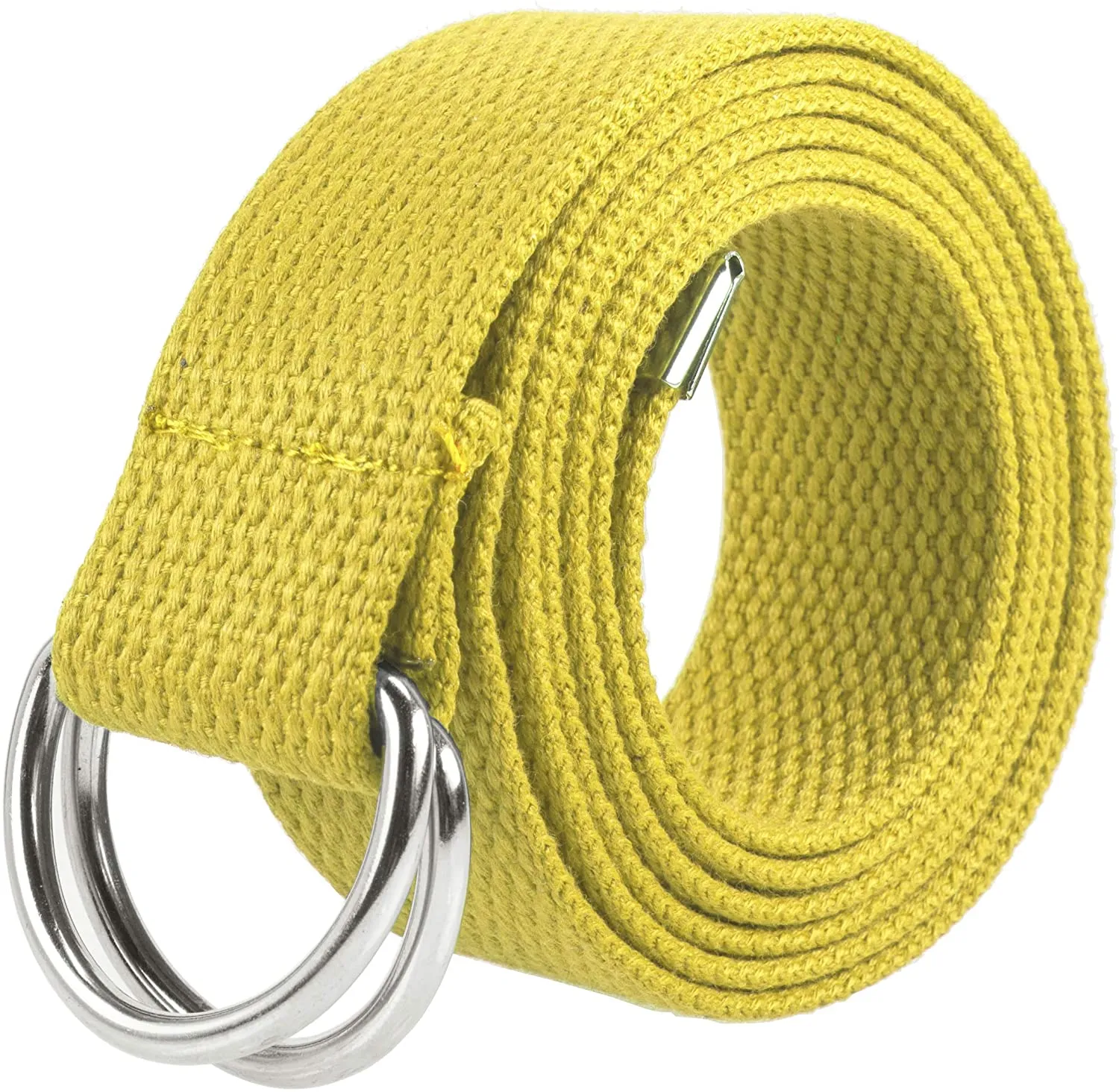 Gelante Canvas Web D Ring Belt Silver Buckle Military Style for men & women 1 or 3 pcs