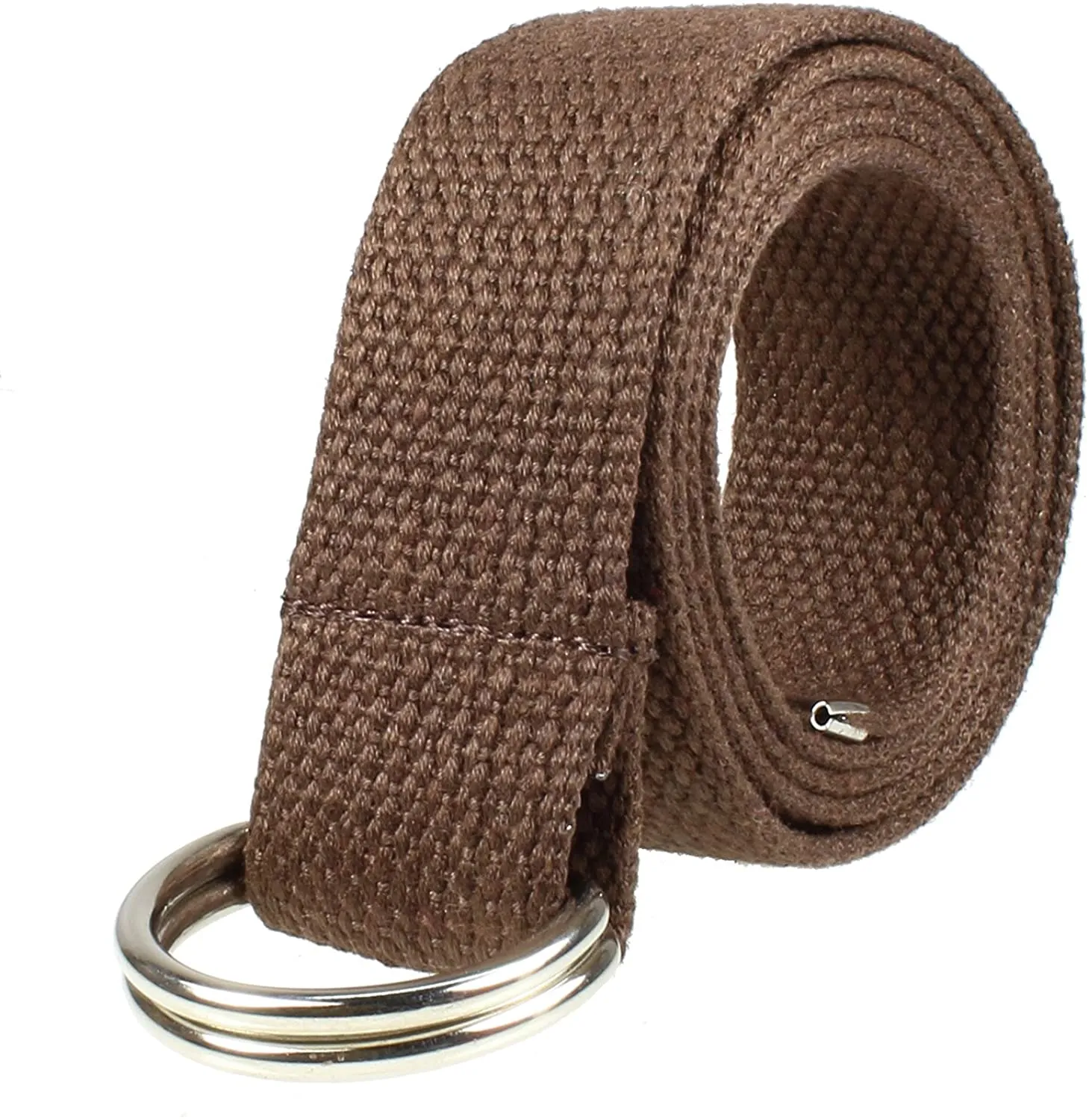 Gelante Canvas Web D Ring Belt Silver Buckle Military Style for men & women 1 or 3 pcs