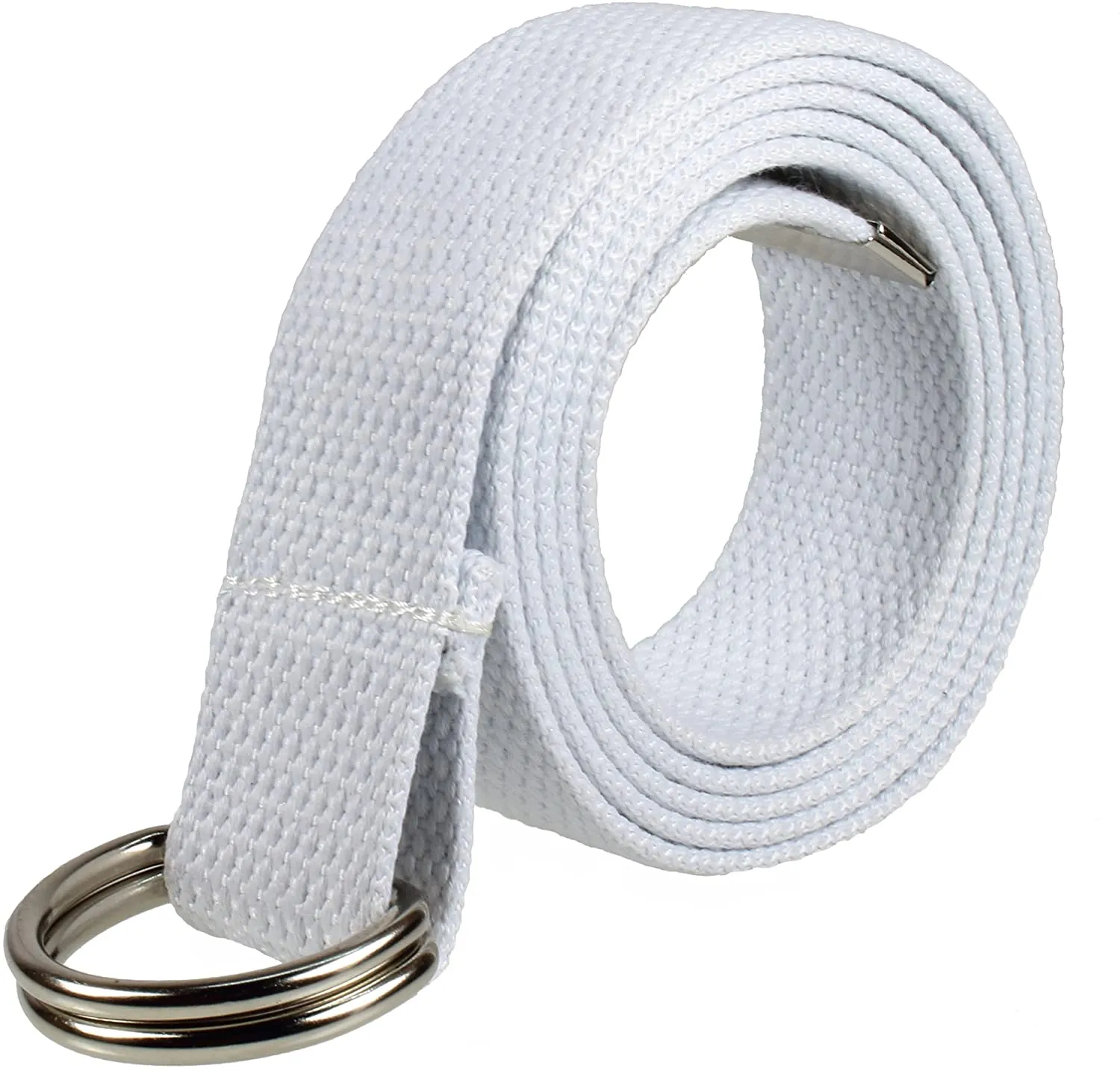 Gelante Canvas Web D Ring Belt Silver Buckle Military Style for men & women 1 or 3 pcs
