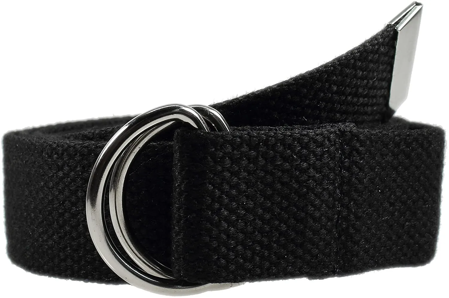 Gelante Canvas Web D Ring Belt Silver Buckle Military Style for men & women 1 or 3 pcs