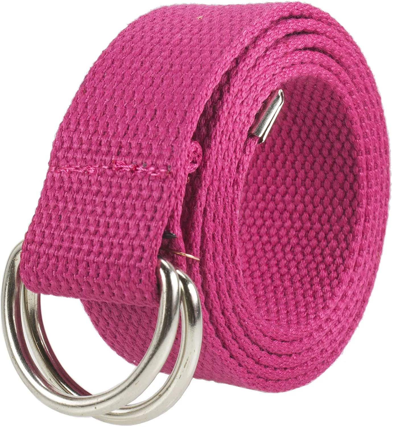 Gelante Canvas Web D Ring Belt Silver Buckle Military Style for men & women 1 or 3 pcs
