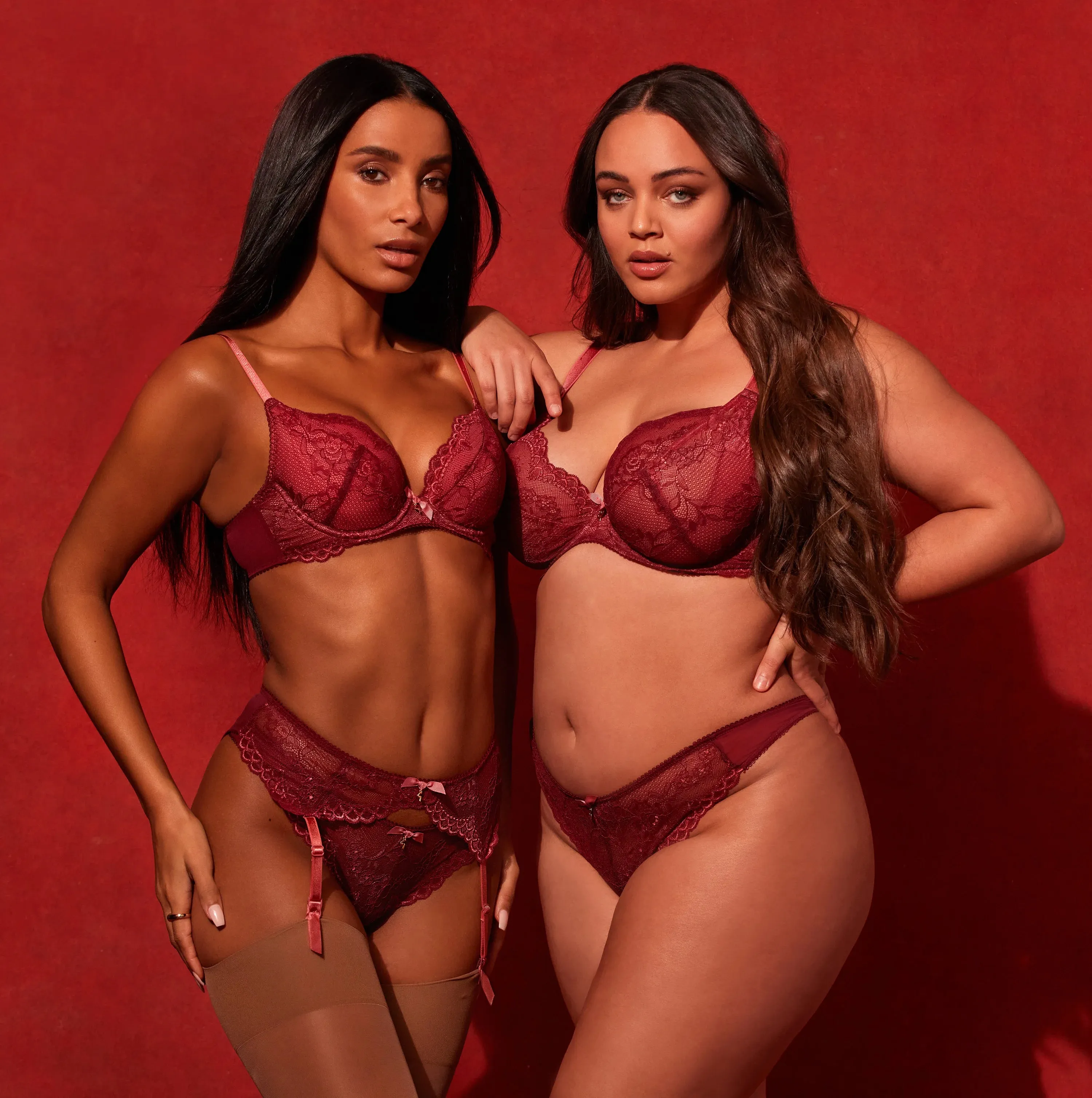 Gossard Superboost Lace Thong Panty Cranberry/Raspberry Sorbet
