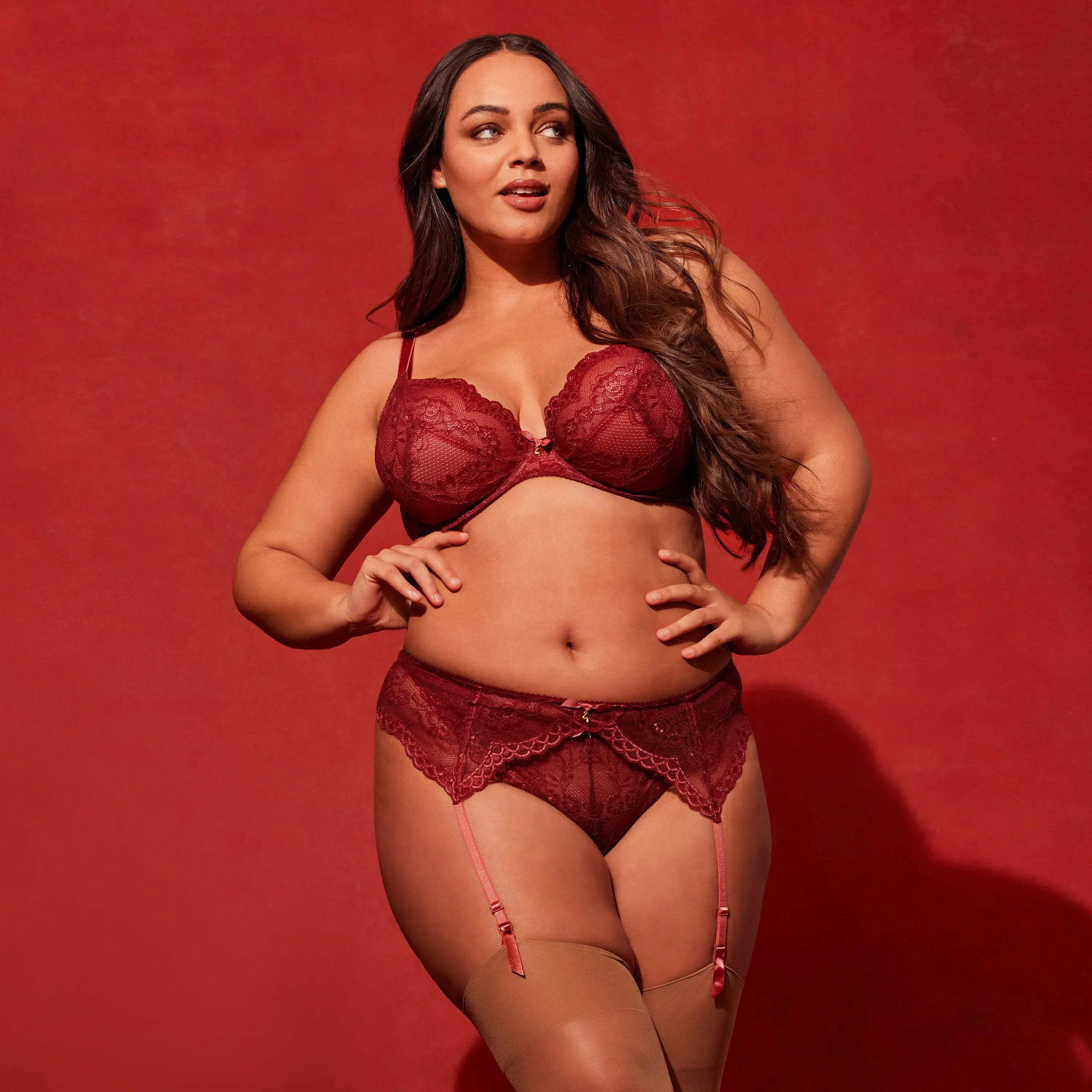 Gossard Superboost Lace Thong Panty Cranberry/Raspberry Sorbet