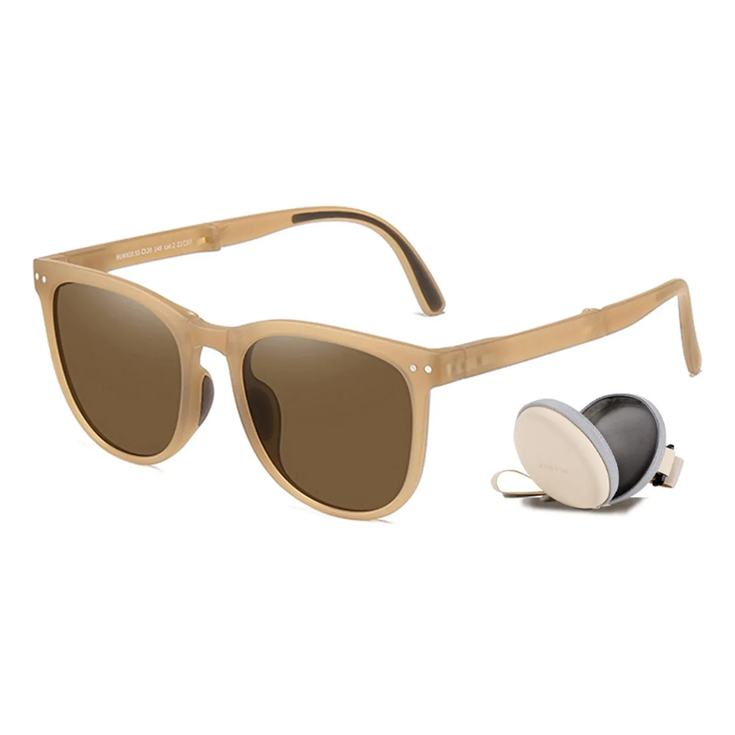 Grace | Square/Beige/TR90 Folding Sunglasses