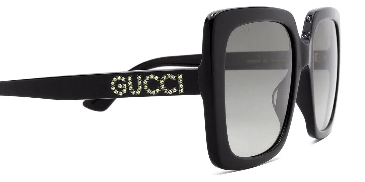 Gucci Black Square Sunglasses with Gray Gradient lenses (GG0418S 001 54)