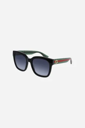 Gucci Black/Green Square Sunglasses - Gg0034sn-002 54