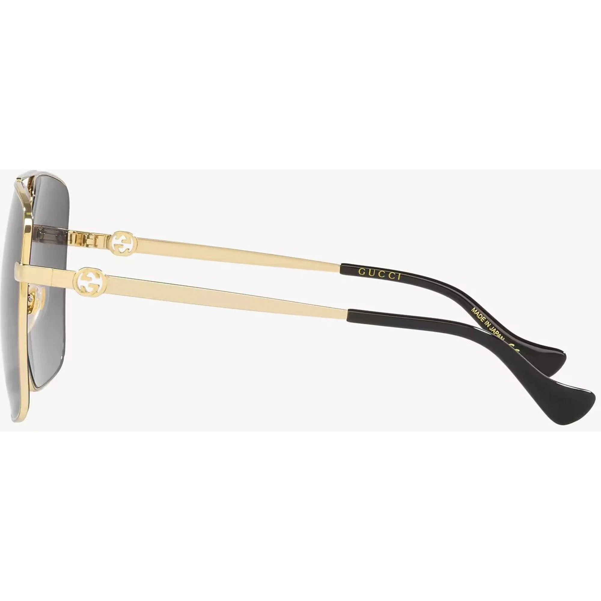 Gucci Women's Sunglasses - Gradient Lens Gold/Black Pilot Metal Frame | GG1087S 001