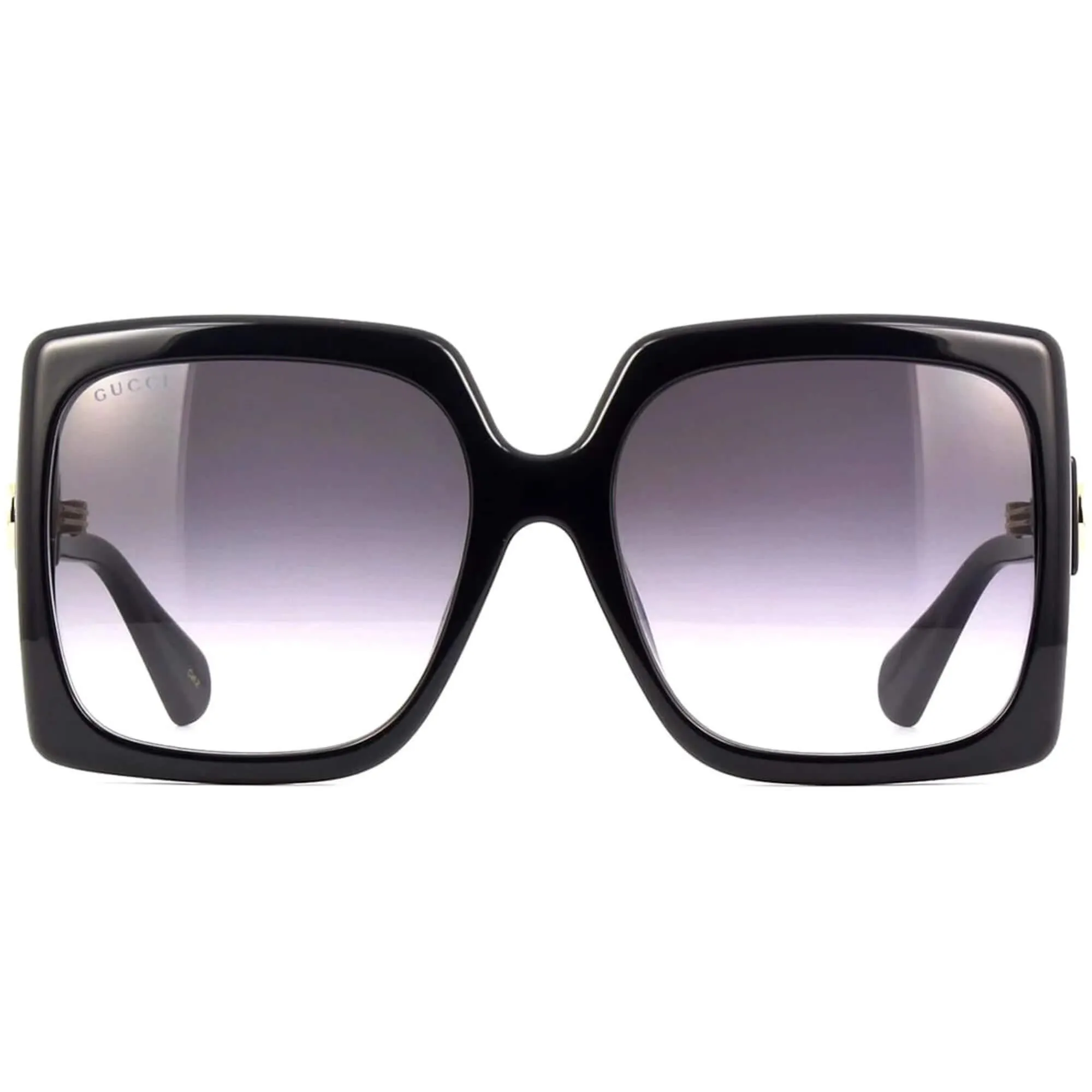 Gucci Women's Sunglasses - Gradient Lens Shiny Black Square Shape Frame | GG0876SA 001
