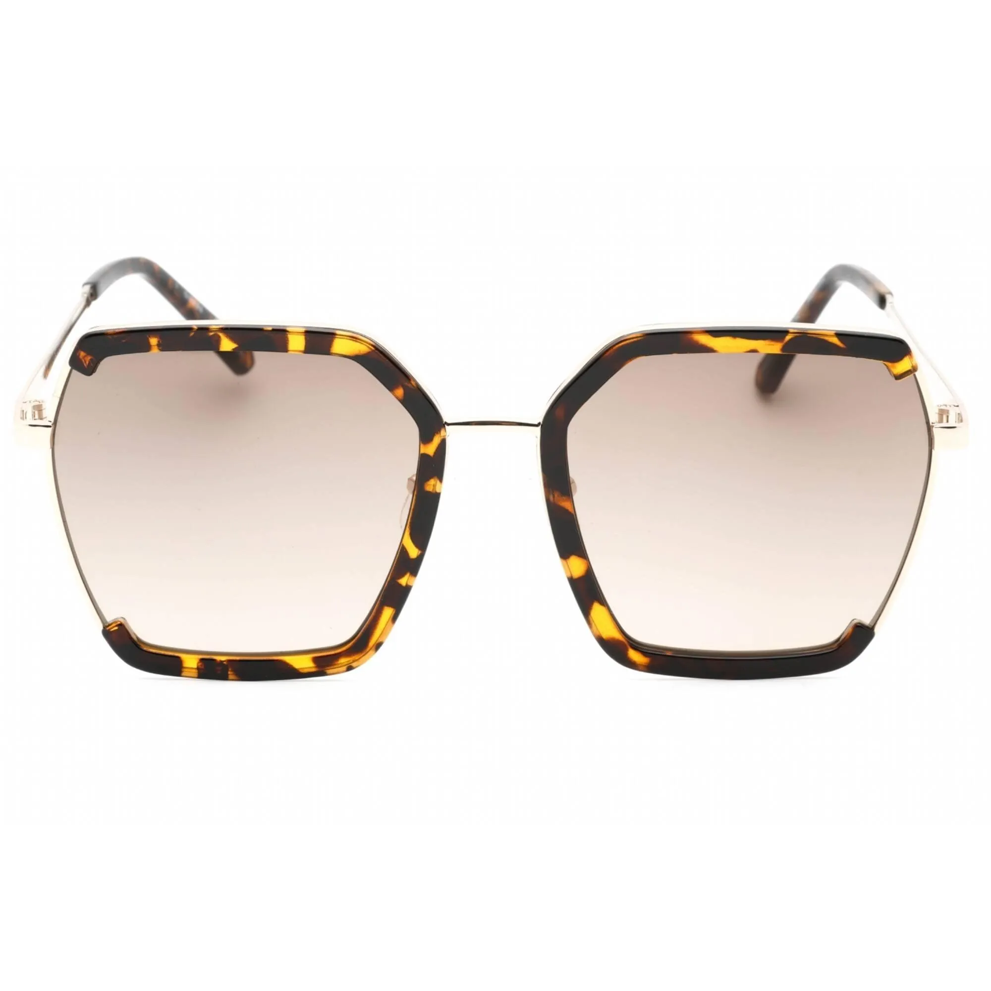 Guess Factory Women's Sunglasses - Dark Havana Metal Butterfly Frame | GF0418 52F