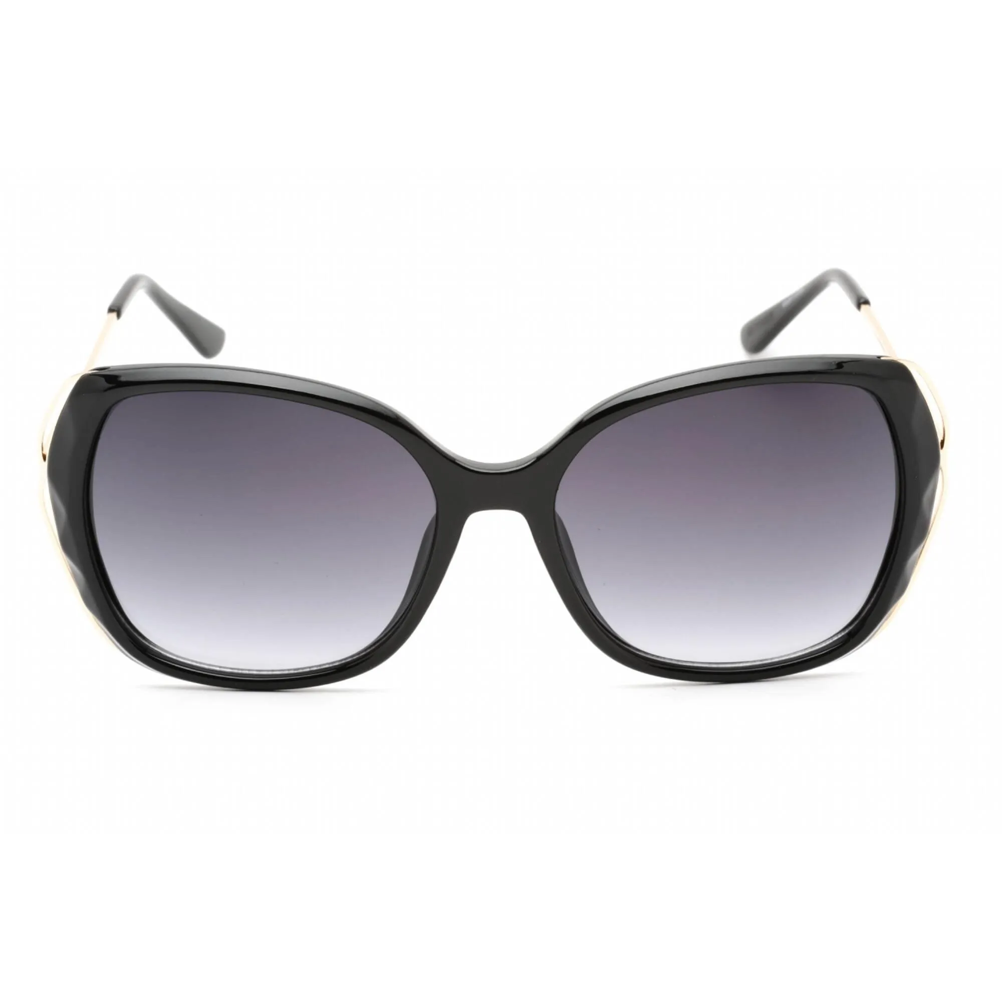 Guess Factory Women's Sunglasses - Shiny Black Frame Gradient Smoke Lens | GF0396 01B