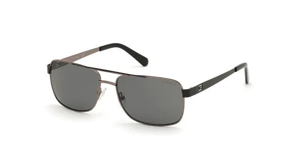 Guess GU6968 08D Polarized Wire Aviator Gray Sunglasses