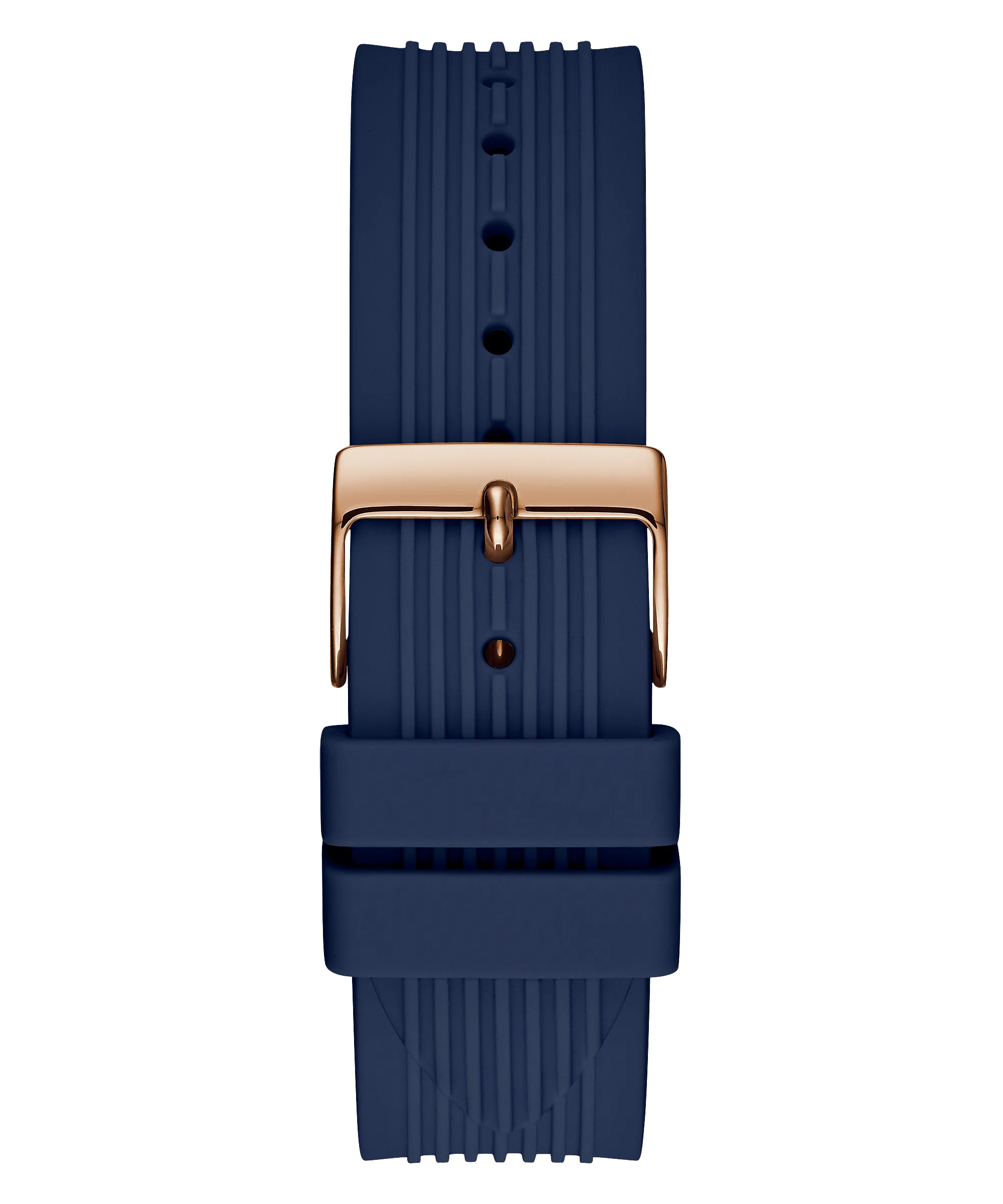 Guess Rose Gold Tone Blue Silicone Women's Watch GW0030L5