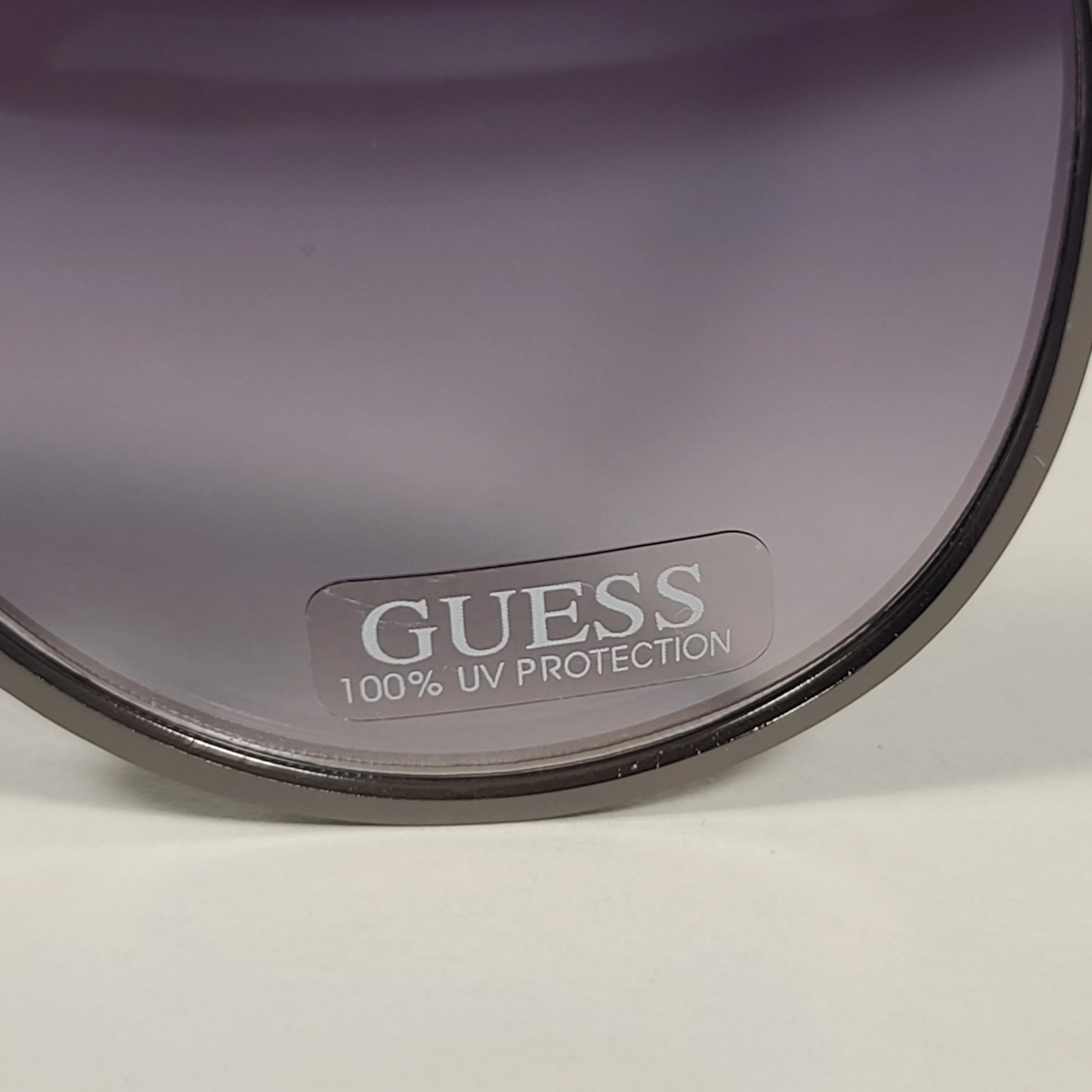 Guess Shield Aviator Sunglasses Gunmetal Frame Gray Gradient Lens GF0199 09B