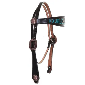 H1211 - Brown Vintage Double J Headstall