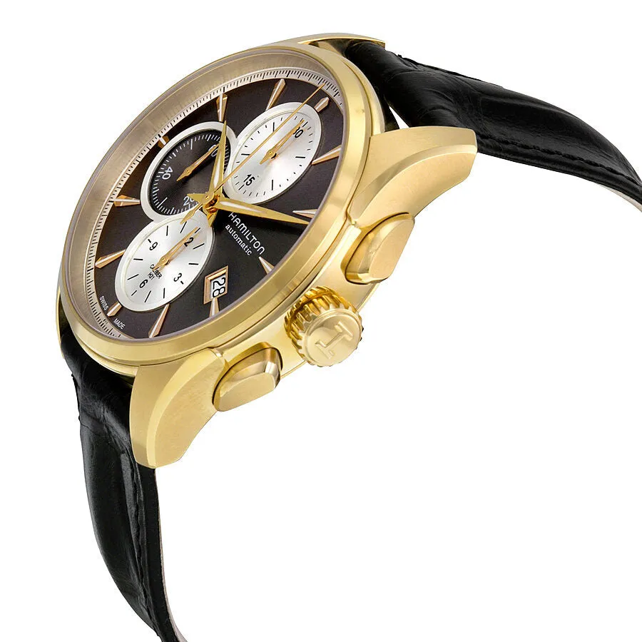 Hamilton Jazzmaster Automatic Chronograph Grey Dial Black Leather Watch H32546781