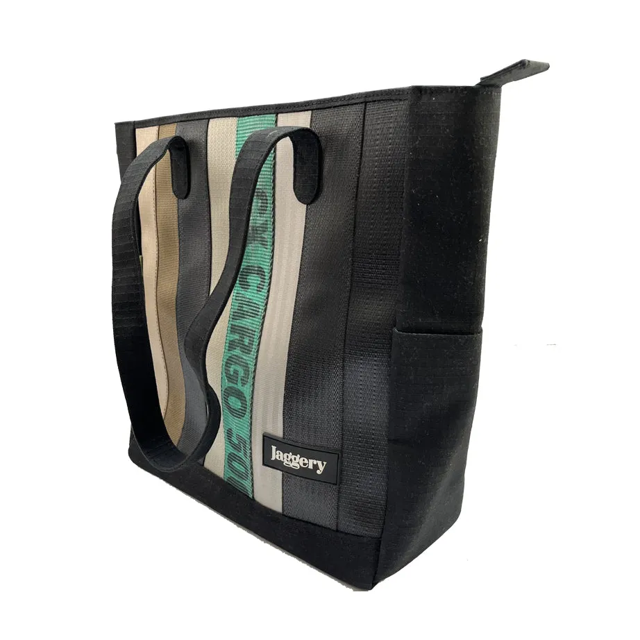 Heryana Marlini Tote in Green Ex-Cargo Belts & Rescued Car Seat Belts