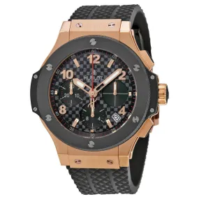 Hublot Big Bang Automatic Black Checker Pattern Dial Black Rubber Men's Watch 341.PB.131.RX