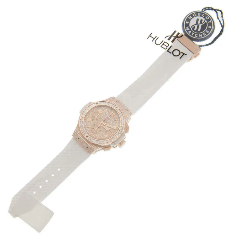 Hublot Big Bang Chronograph Automatic Diamond Gold Dial Watch 341.PE.9010.RW.0904