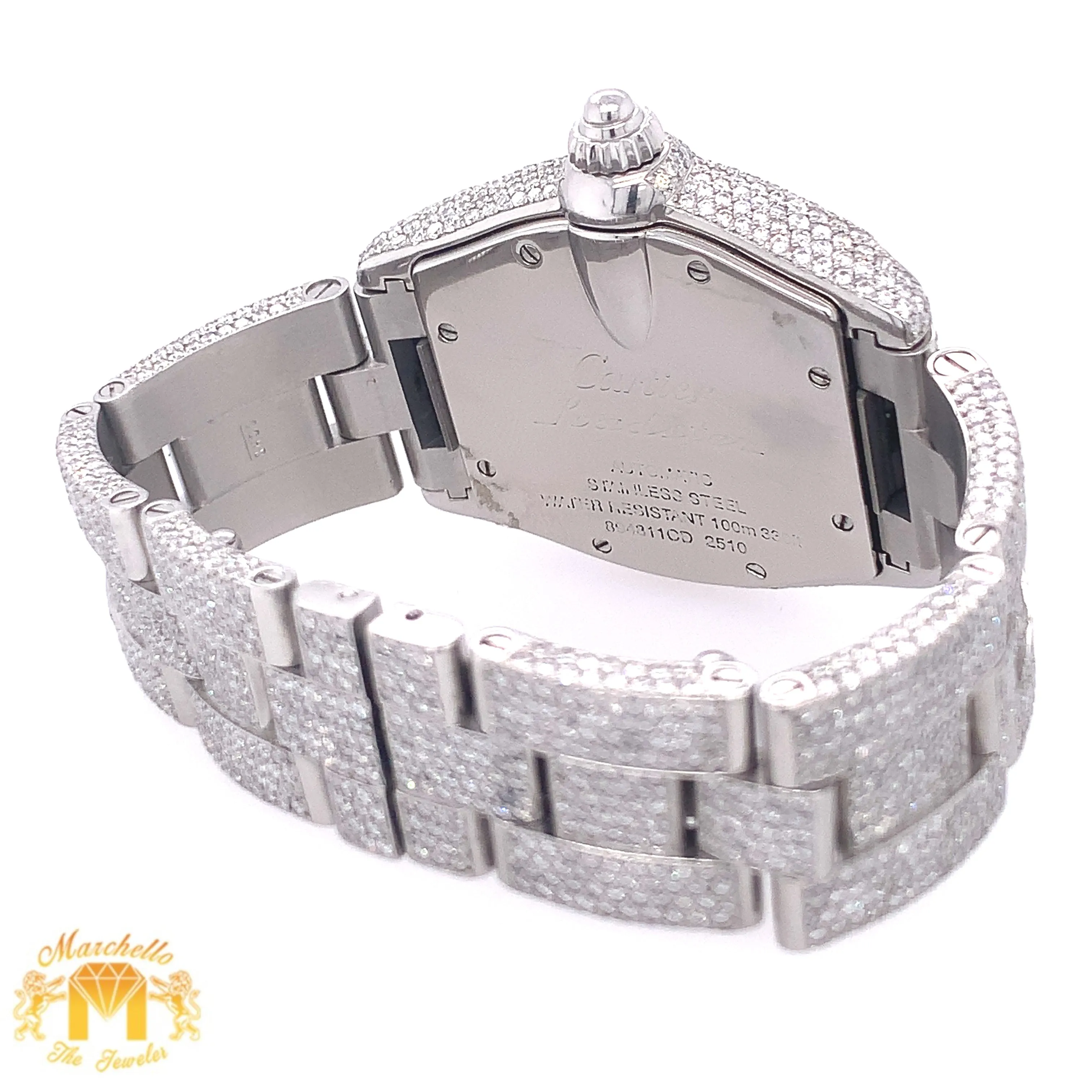 Iced Out 36mm Cartier Diamond Watch