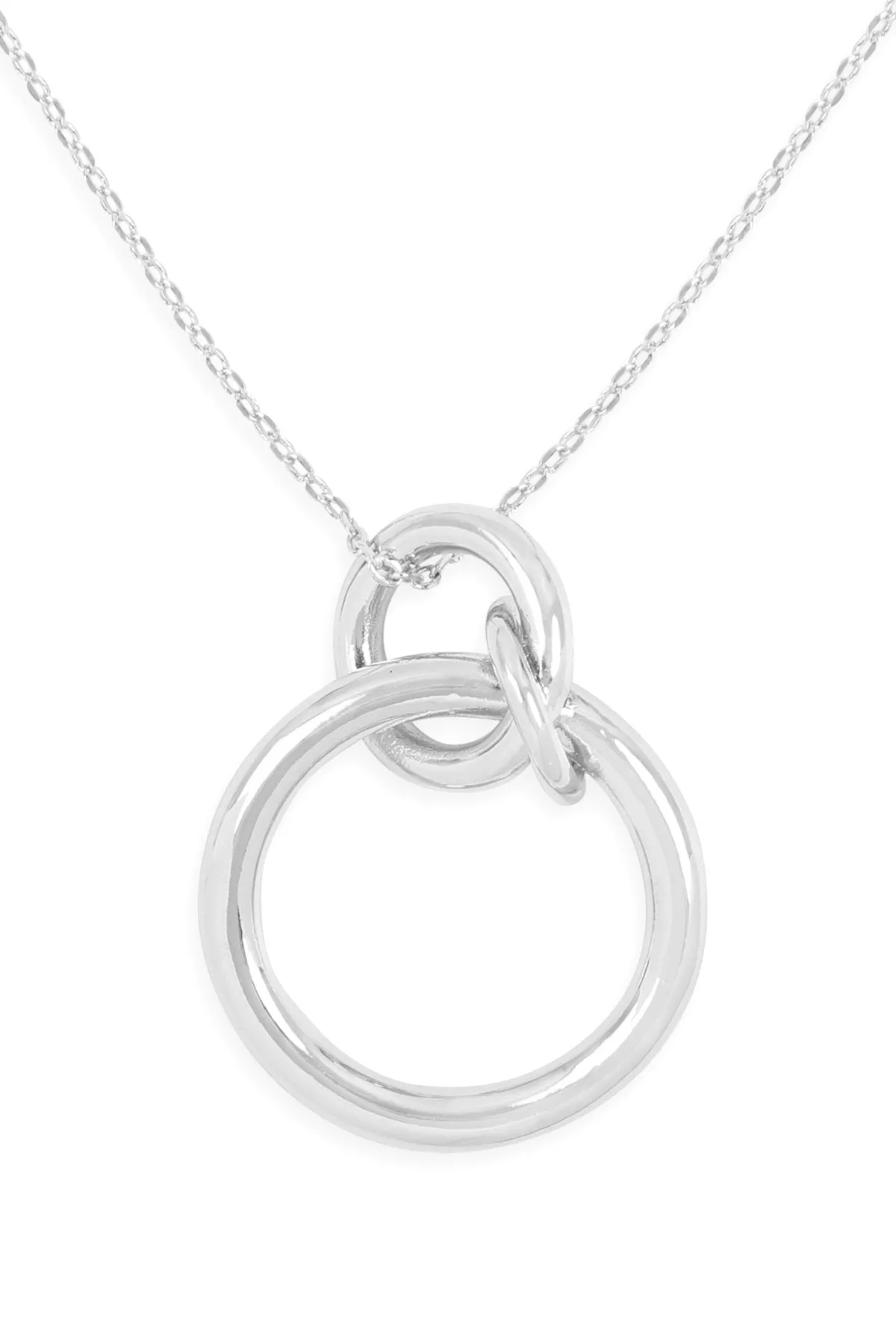 Inb020 - 3 Linked Ring Necklace