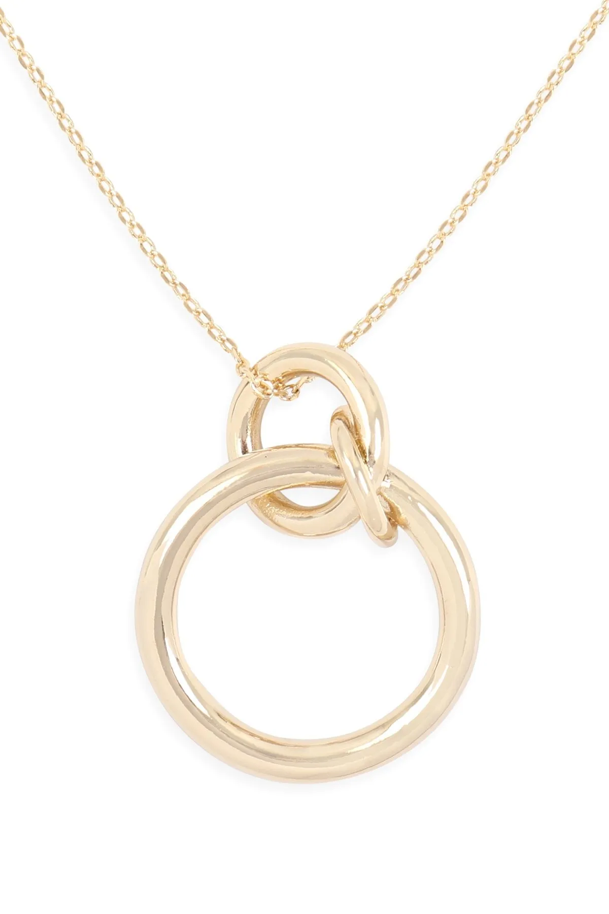 Inb020 - 3 Linked Ring Necklace